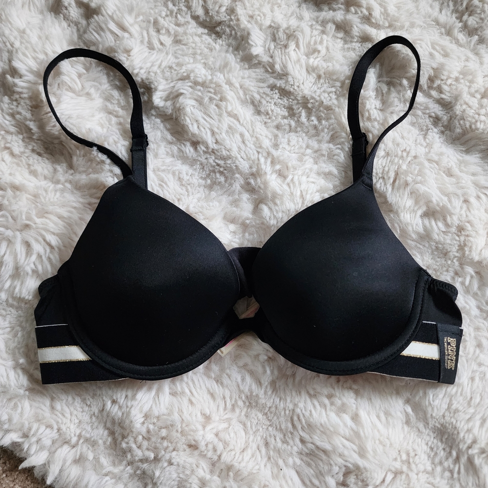 Victoria's Secret Black Bra with White Accents